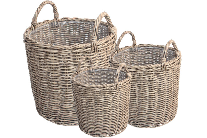 Kurvesæt rattan 3 stk.